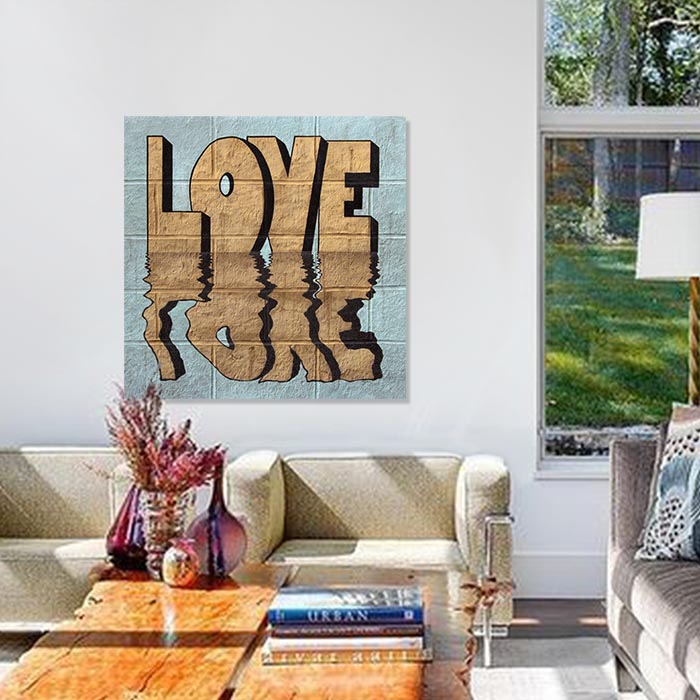 Love reflected in sample installation